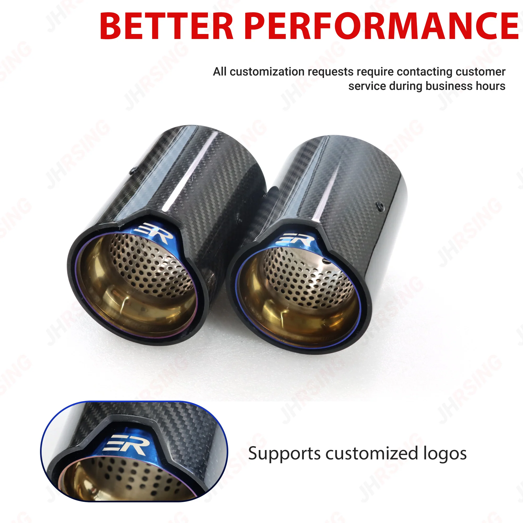Punta escape fibra carbono ER con logo para BMW M2 M3 M4 F87 F80 F82 - imagen 5