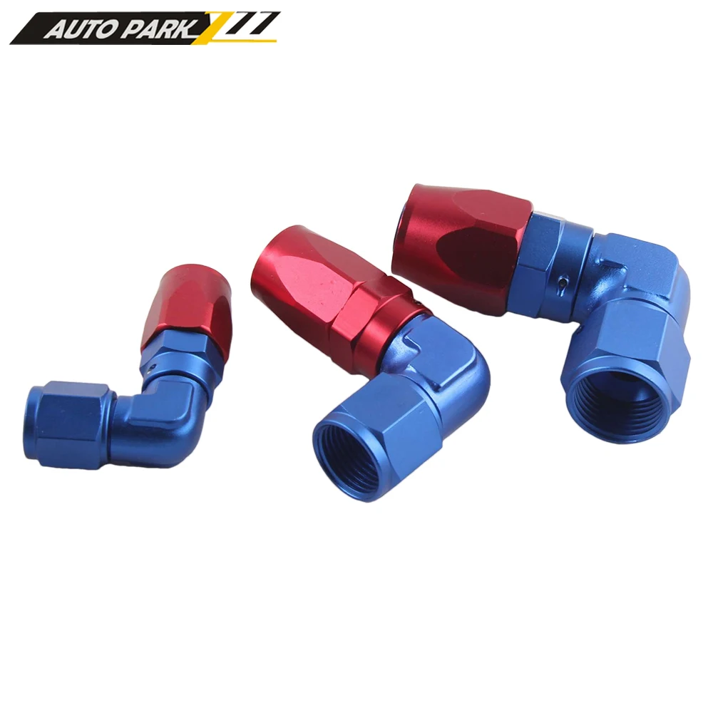 Conector AN4 aluminio giratorio 90° para manguera de combustible - imagen 5