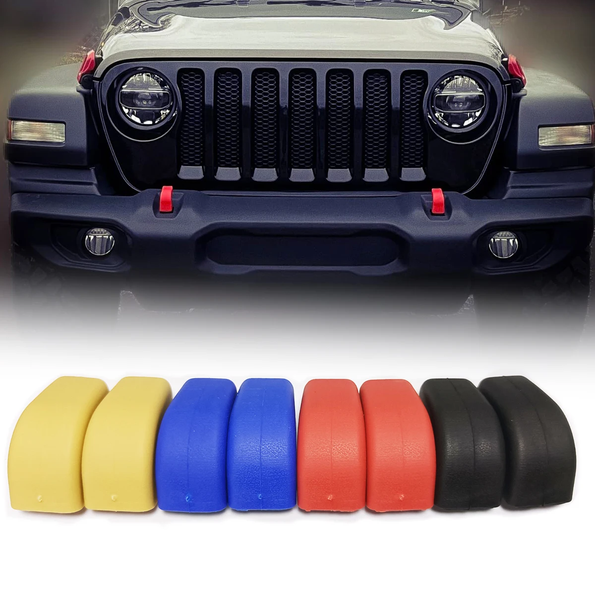 Funda goma para gancho remolque Jeep Wrangler JK JL Gladiator