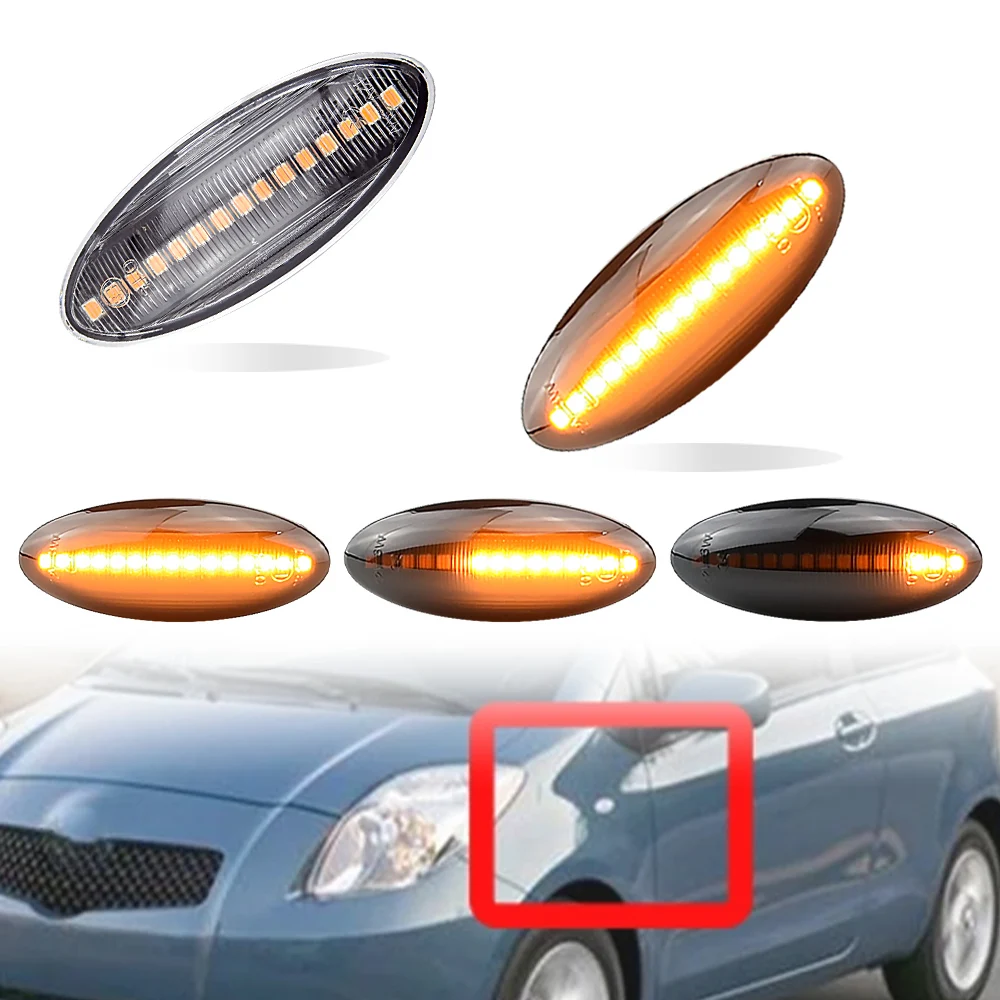 Luz de giro LED dinámica para Toyota Yaris Auris Mk1 Corolla RAV4 Mk3 - imagen 3