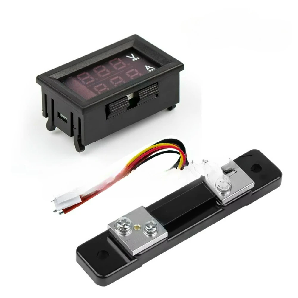 Medidor voltaje corriente digital 0-100V 100A pantalla dual LED - imagen 4