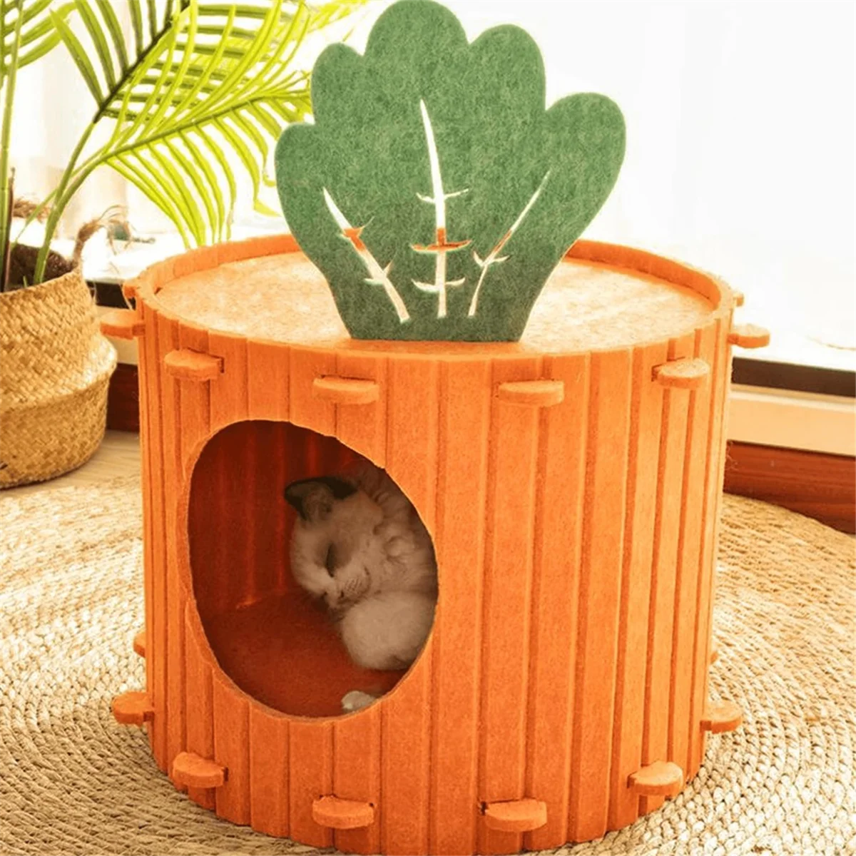 Cama cueva desenfundable para gatos grandes, cómoda y acogedora - imagen 4