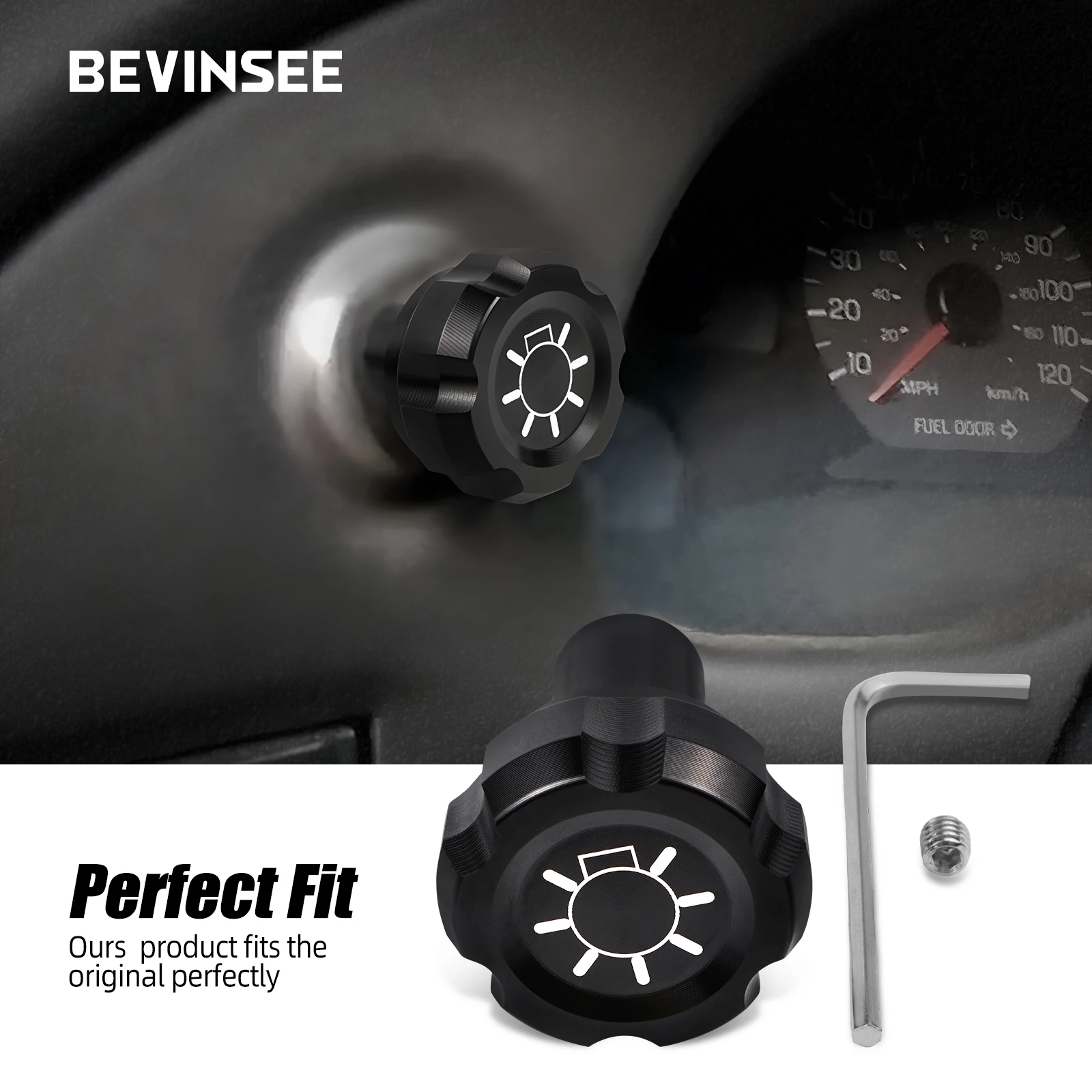 Perilla de faro BEVINSEE para Ford Mustang 94-04 y F-Series 92-97 - imagen 5