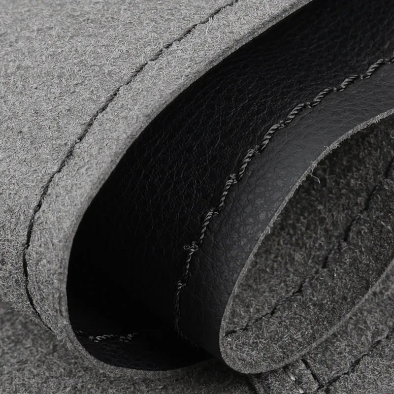 Funda de volante microfibra negra sin agujeros para Hyundai Santa Fe - imagen 4