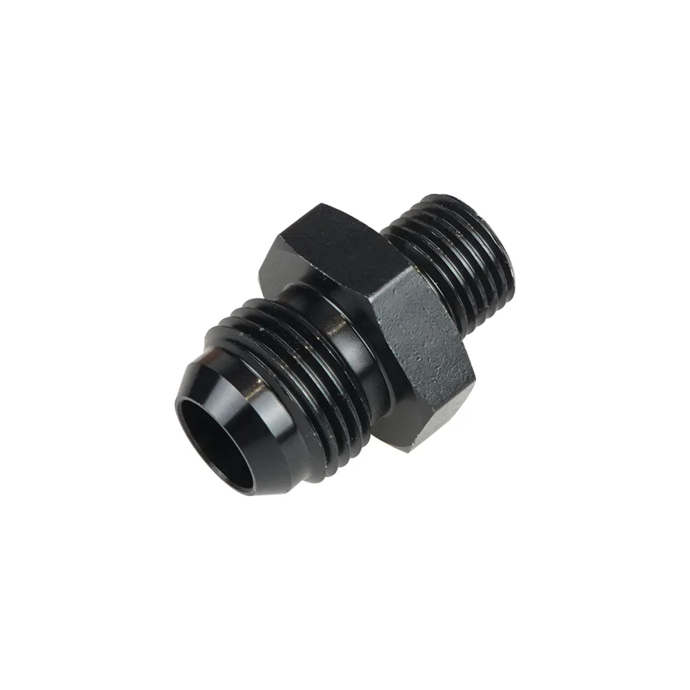 Adaptador de riel combustible macho 6AN 8AN 10AN ORB aluminio negro - imagen 4