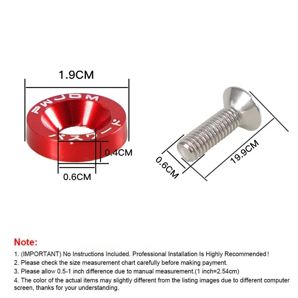 Tornillos cóncavos M6 JDM aluminio – Sujetadores hexagonales Honda - imagen 2