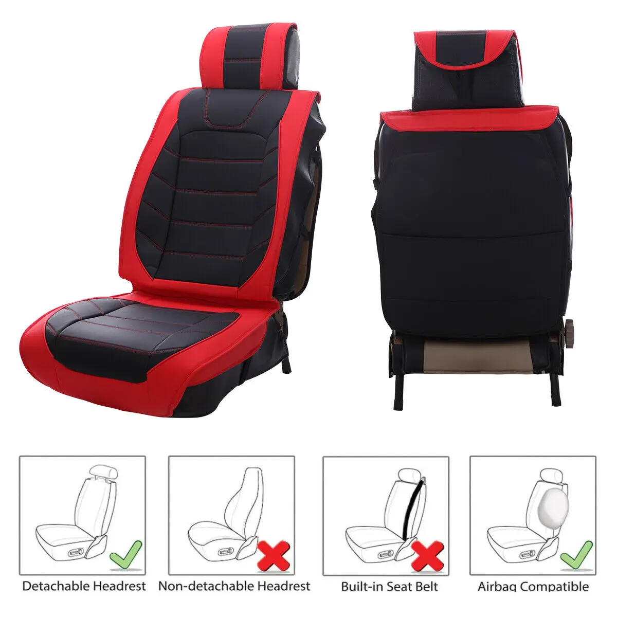 Fundas de cuero para asientos Honda Pilot 2007-2021, 5 plazas - imagen 3