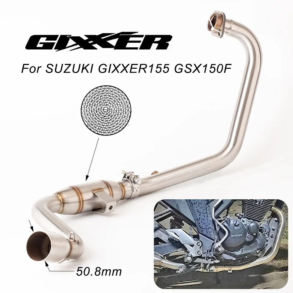 Tubo de enlace delantero de escape para Suzuki Gixxer 155, GSX150F y SF155