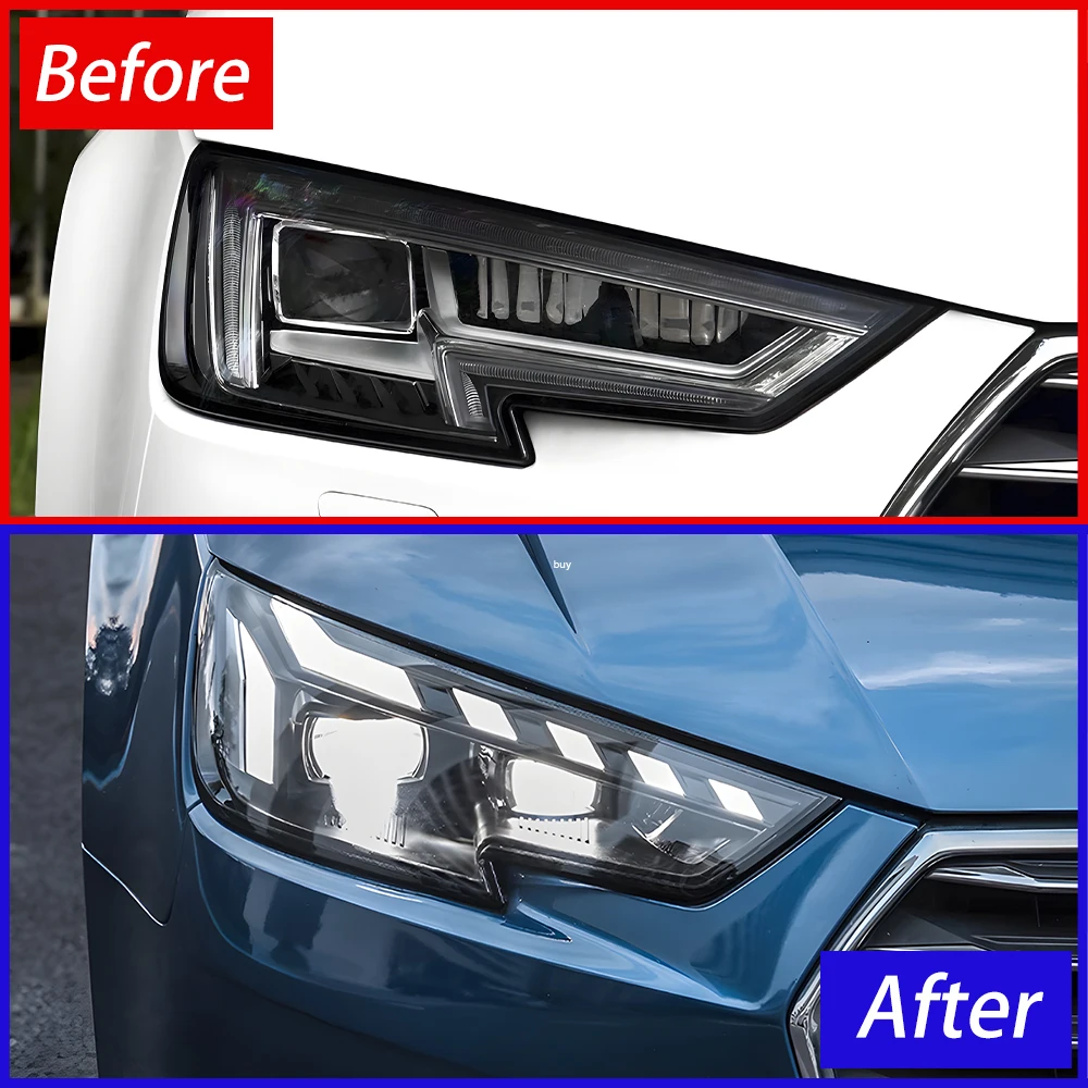 Para Audi A4 A4L RS4 S4 2017-2019 conjunto de faros automáticos efecto de arranque actualizado estilo RS lente de proyector LED accesorios de herramientas de coche - imagen 2