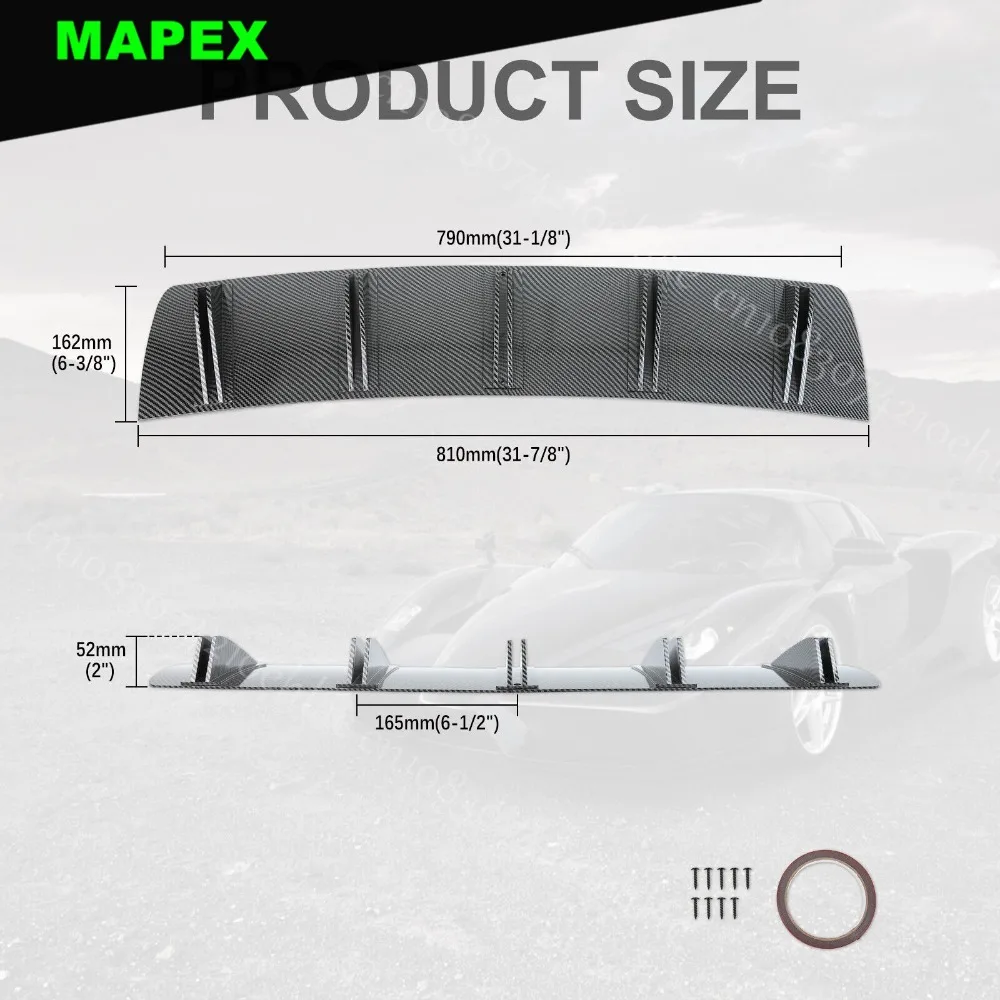 Alerón trasero de carbono para Mitsubishi Lancer – spoiler labio fibra - imagen 5