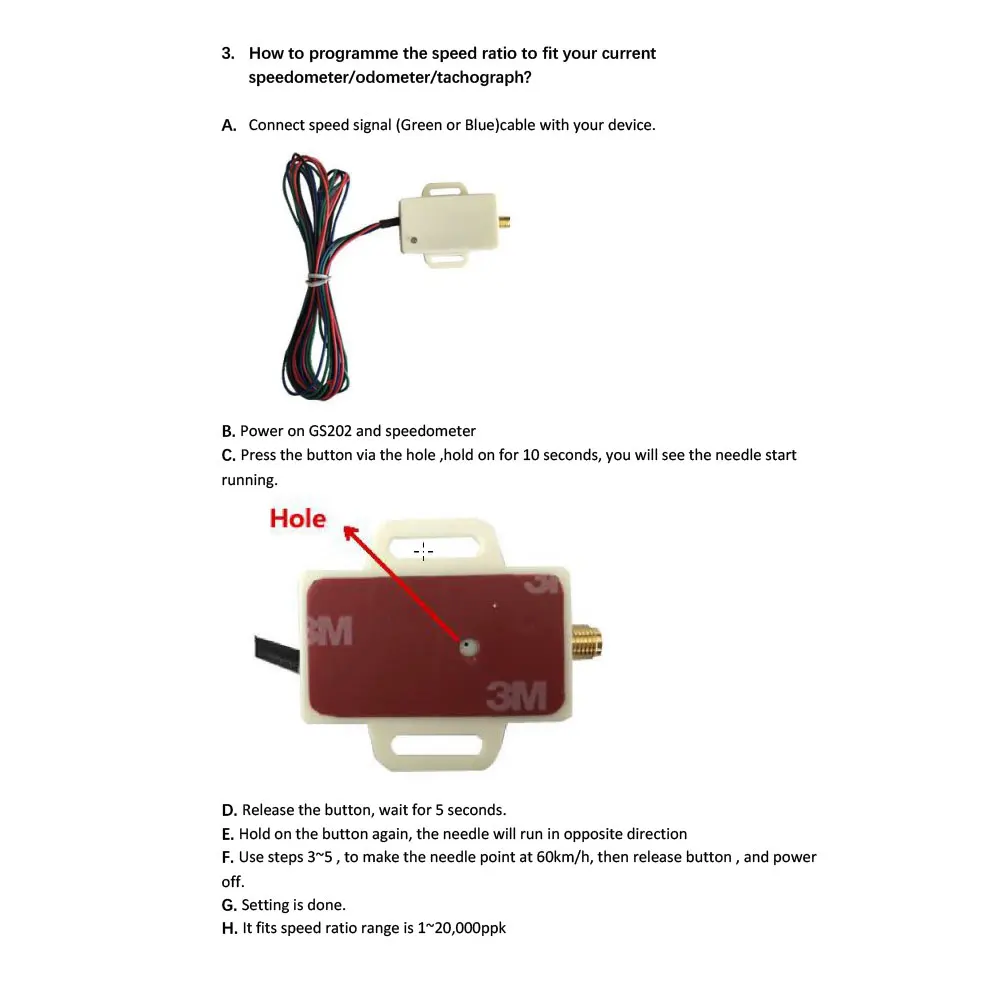 Adaptador sensor de velocidad GPS universal para velocímetro/tacómetro - imagen 5