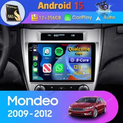 Radio Android CarPlay con GPS y cámara 360 para Ford Mondeo 2009-2012