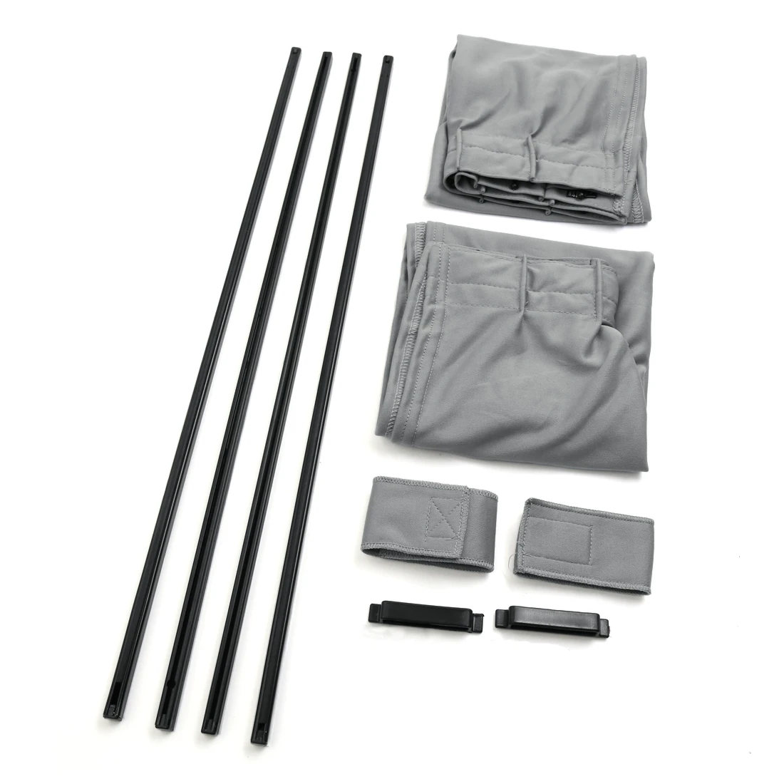 X Autohaux Cortina parasol ajustable para ventana de coche gris - imagen 2