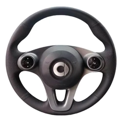 Funda de volante cuero antideslizante - Smart Fortwo Forfour 2015-2017