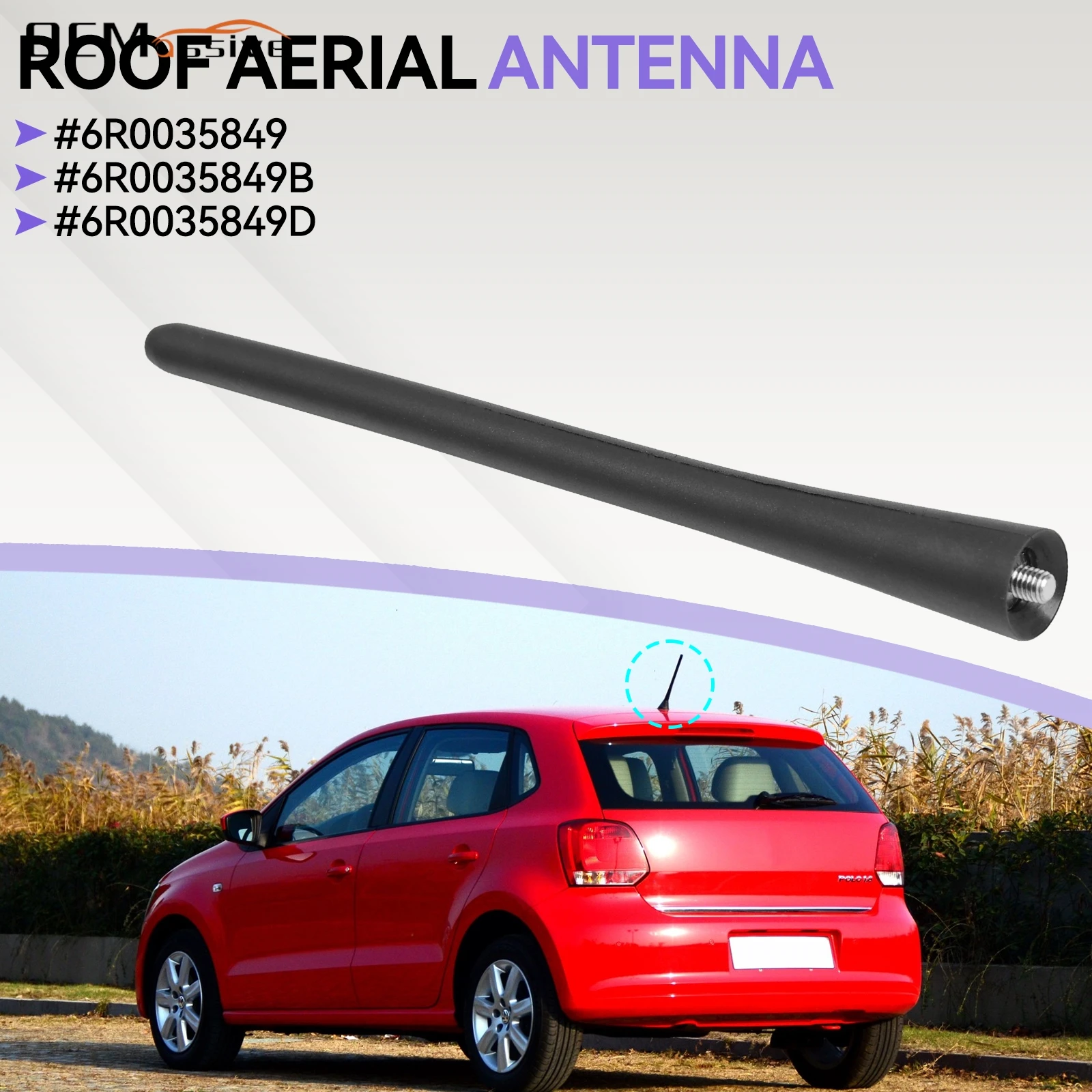 Cable antena techo 6R0035849 para VW Golf Polo y Skoda Fabia