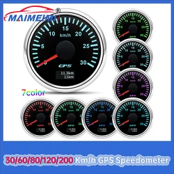 Velocímetro GPS digital 52mm con antena y luz RGB para auto y camión