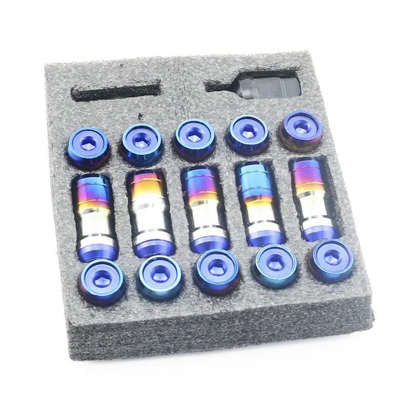 Kit tuercas bloqueo Volk Racing M12x1.25-M12x1.5 azul Fórmula Heptagon - imagen 5