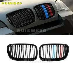 Parrilla delantera doble listón negro brillante – BMW X5 E70 X6 E71 2008-2013