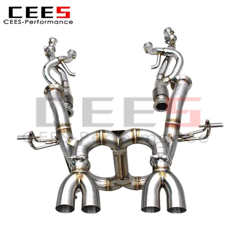 Cees Sistema de escape Catback de acero inoxidable de 2,75 pulgadas para Lamborghini Revuelto 6.5L V12 (2023-2025) con tubos de escape de 70 mm