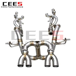 Cees Sistema de escape Catback de acero inoxidable de 2,75 pulgadas para Lamborghini Revuelto 6.5L V12 (2023-2025) con tubos de escape de 70 mm