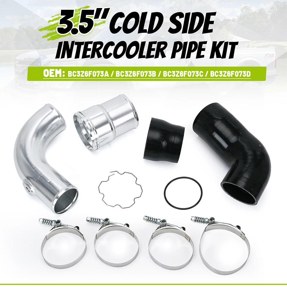 Kit de actualización de tubo Intercooler lateral frío para Ford Powerstroke 11-16 6.7L F-250 F-350 F-450 BC3Z6F073A BC3Z6F073B - imagen 2