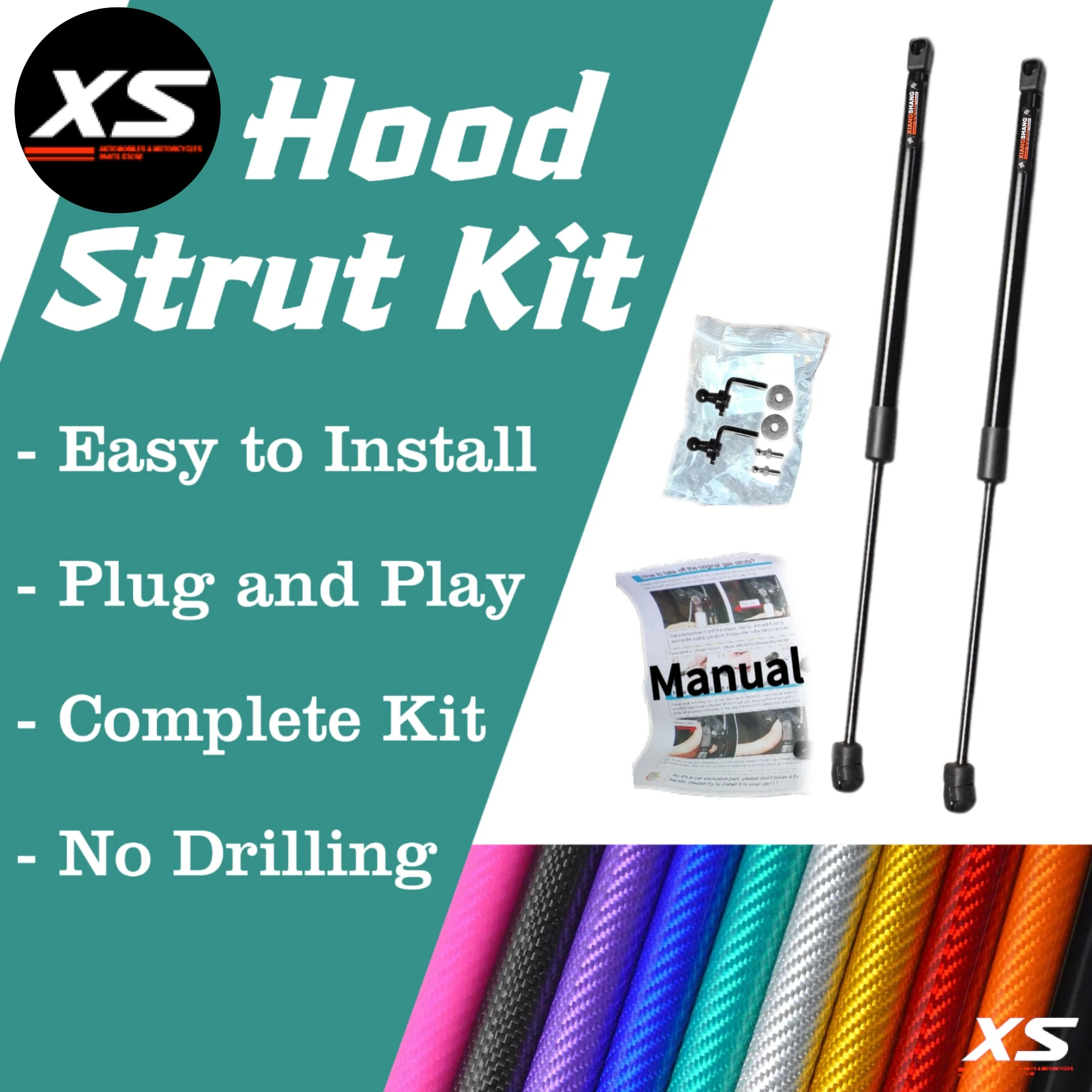 Amortiguadores de capó para Toyota Sienta 3rd (XP210) 2022, soportes de elevación de amortiguador de Gas para capó delantero, resortes de varilla de apoyo - imagen 3