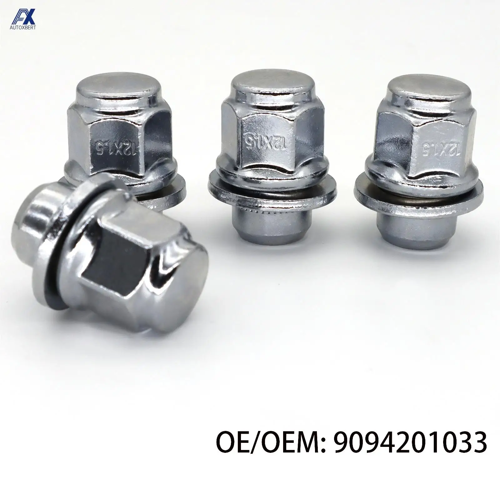 Tuercas de桶 12x1,5 plateadas para Toyota Camry, Corolla y RAV4