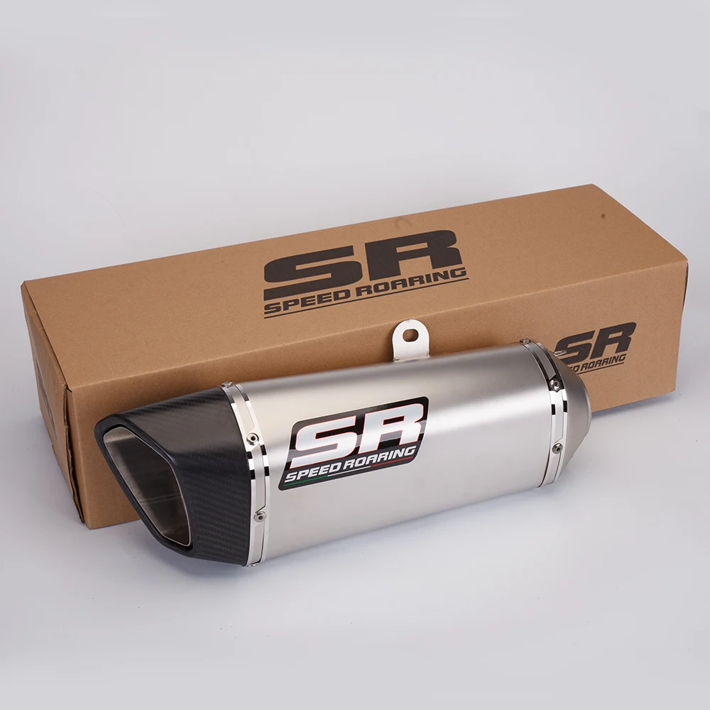 SR Speed Roaring silenciador de escape de carbono universal 60 mm - imagen 4