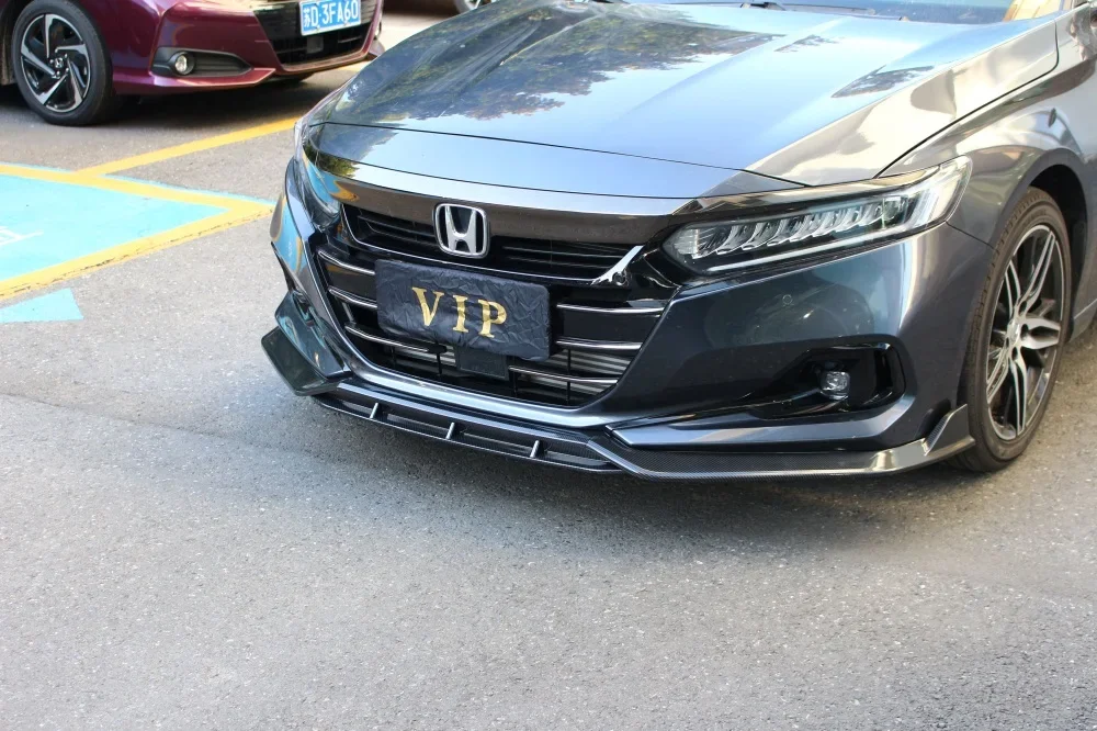 Labio de paragolpes delantero Honda Accord 2022 negro mate - imagen 2