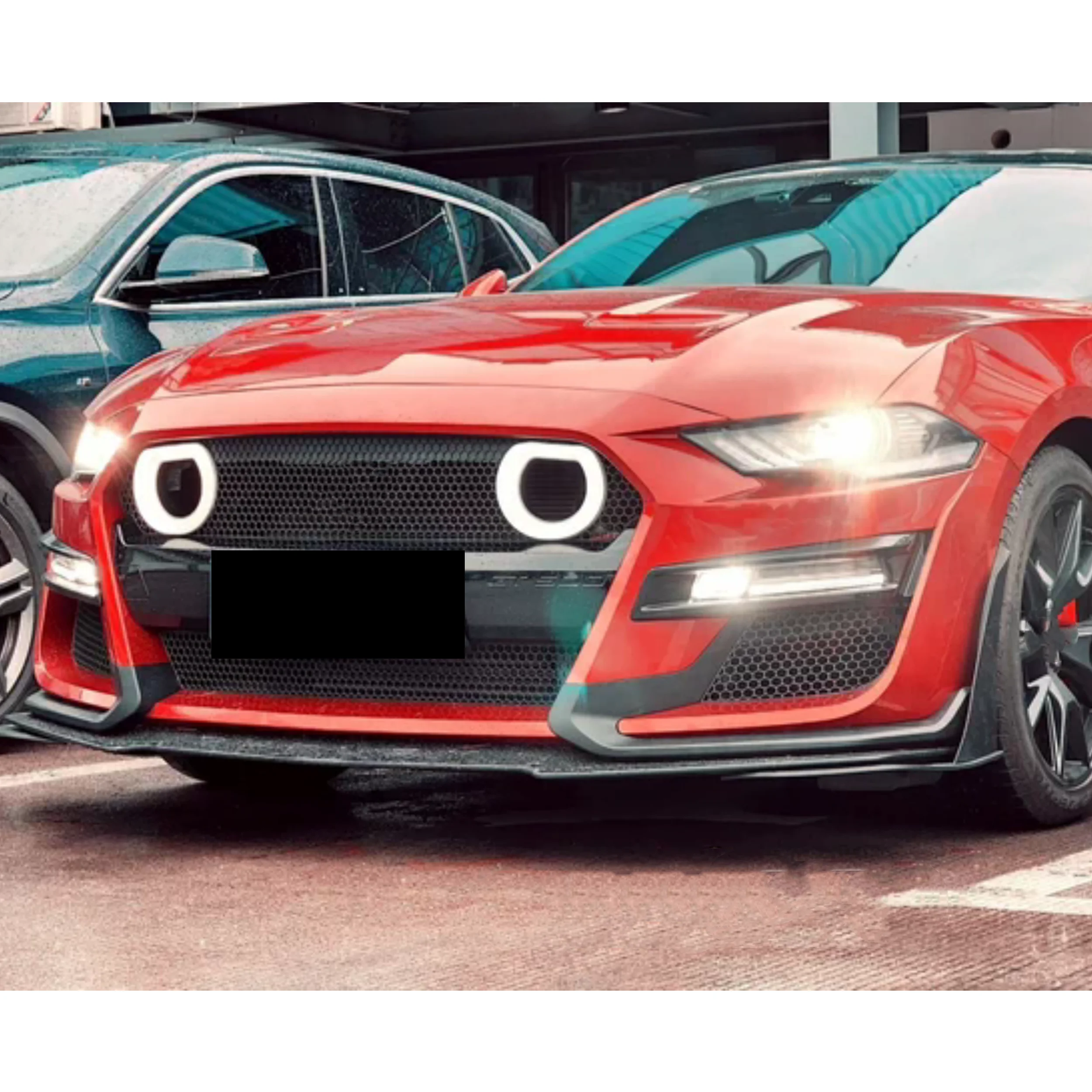 Parachoques delantero Ford Mustang 2015-2023 con splitter y luz LED - imagen 5