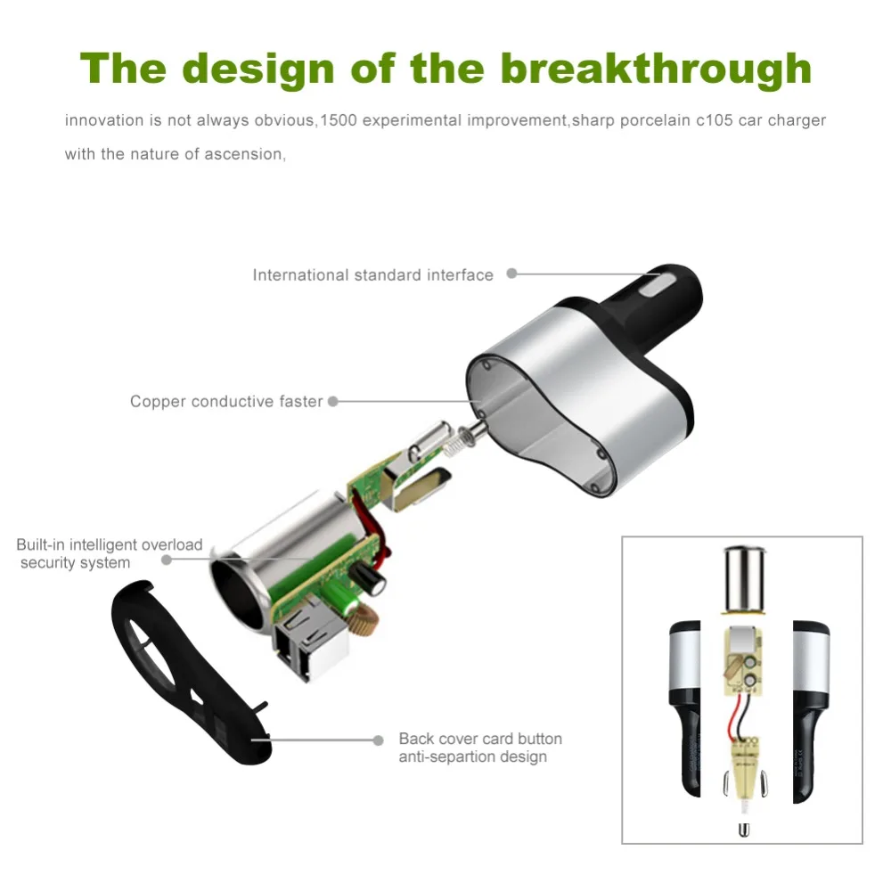 Cargador USB dual para coche BMW, Peugeot y VW Passat - imagen 2