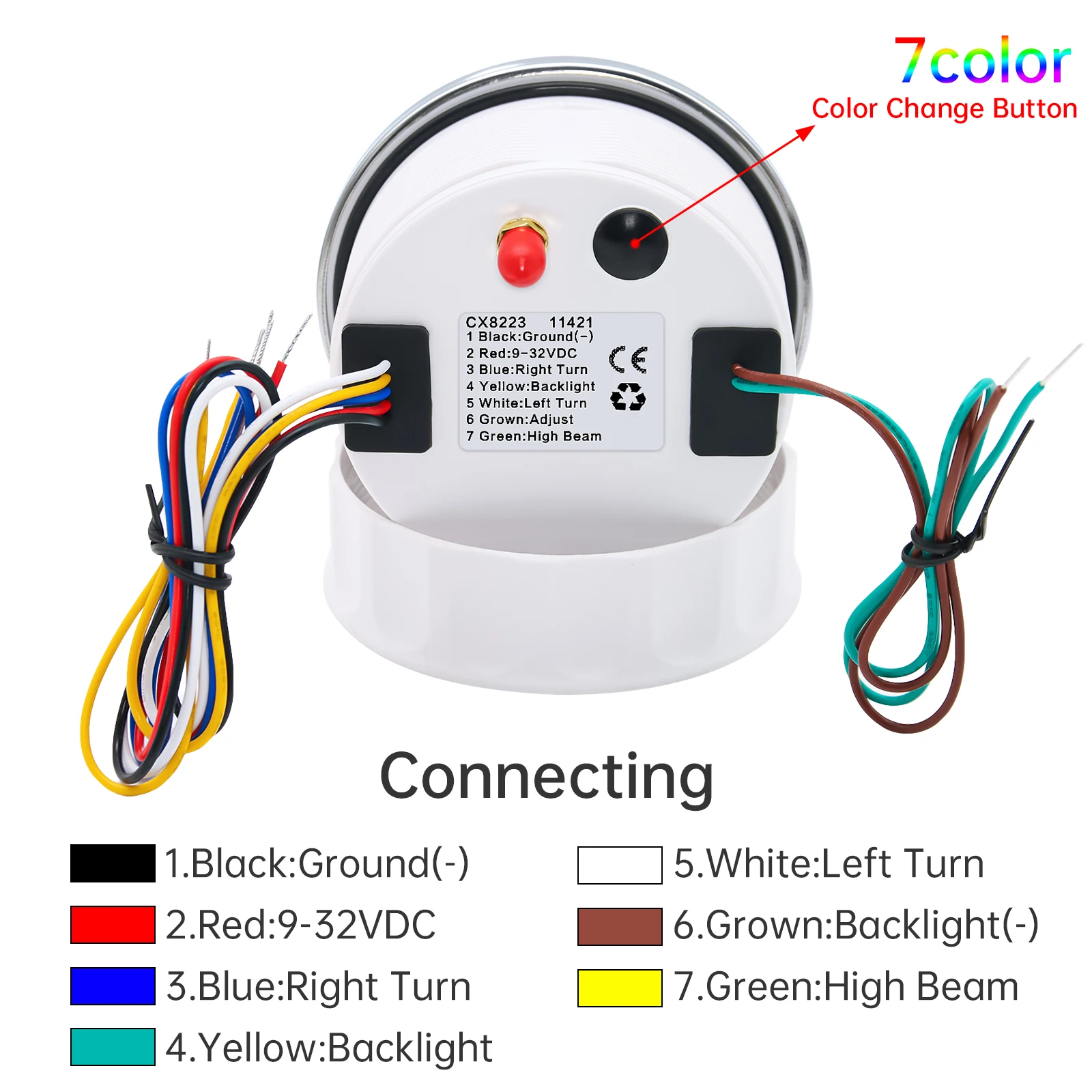 Velocimetro GPS 85 mm resistente al agua con antena 12V/24V - imagen 3