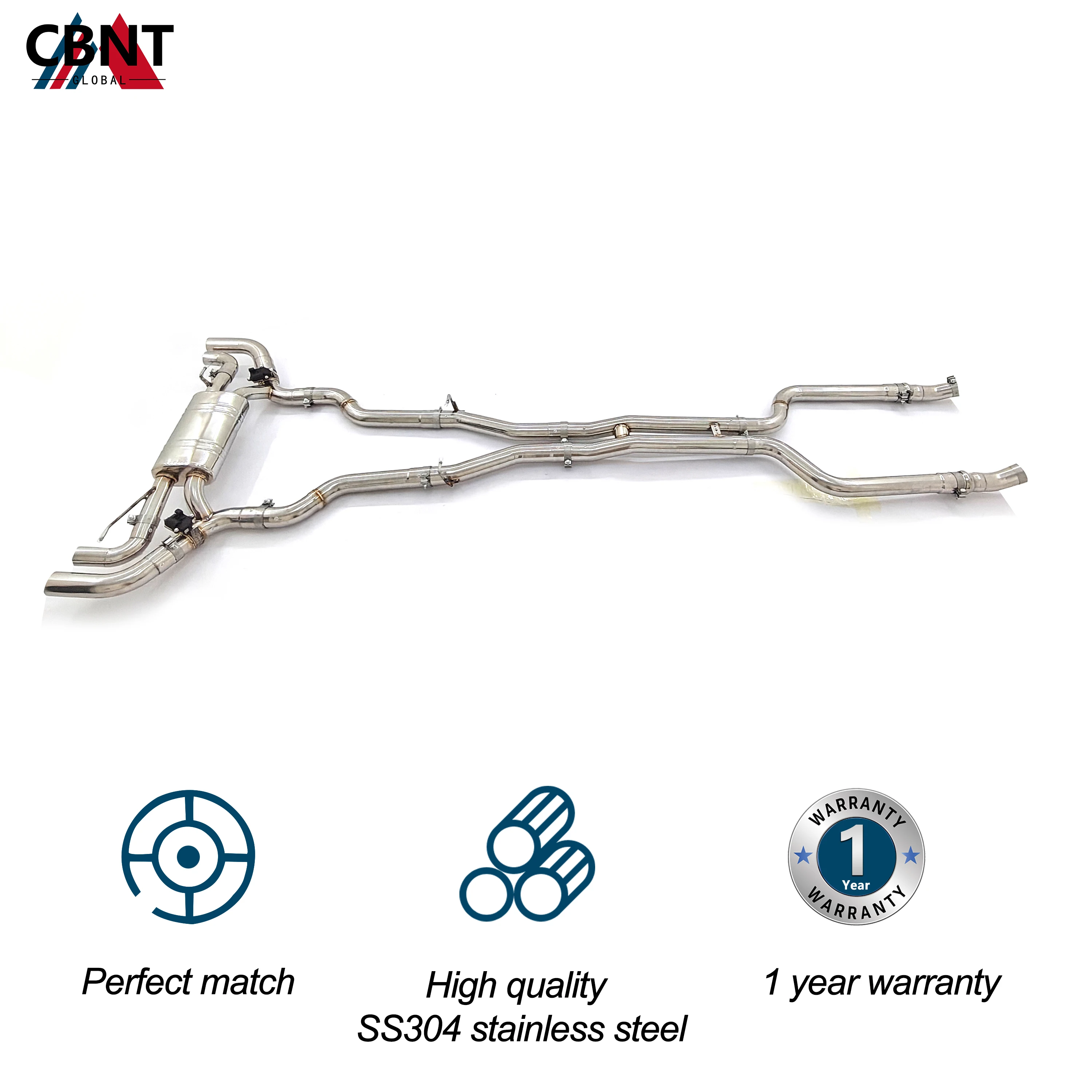 Escape deportivo CBNT catback para BMW M550i G30 4.4 Biturbo - imagen 2