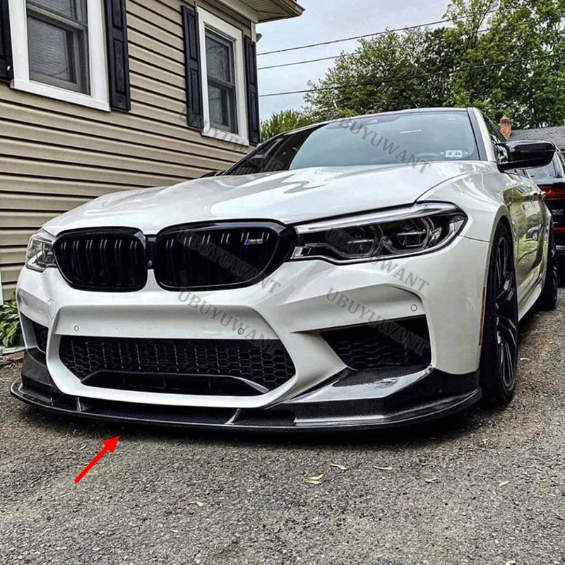 3X 2018 a 2020 para BMW F90 M5 M5C alerón delantero de coche estable labio de parachoques delantero Kit decorativo antiarañazos - imagen 3