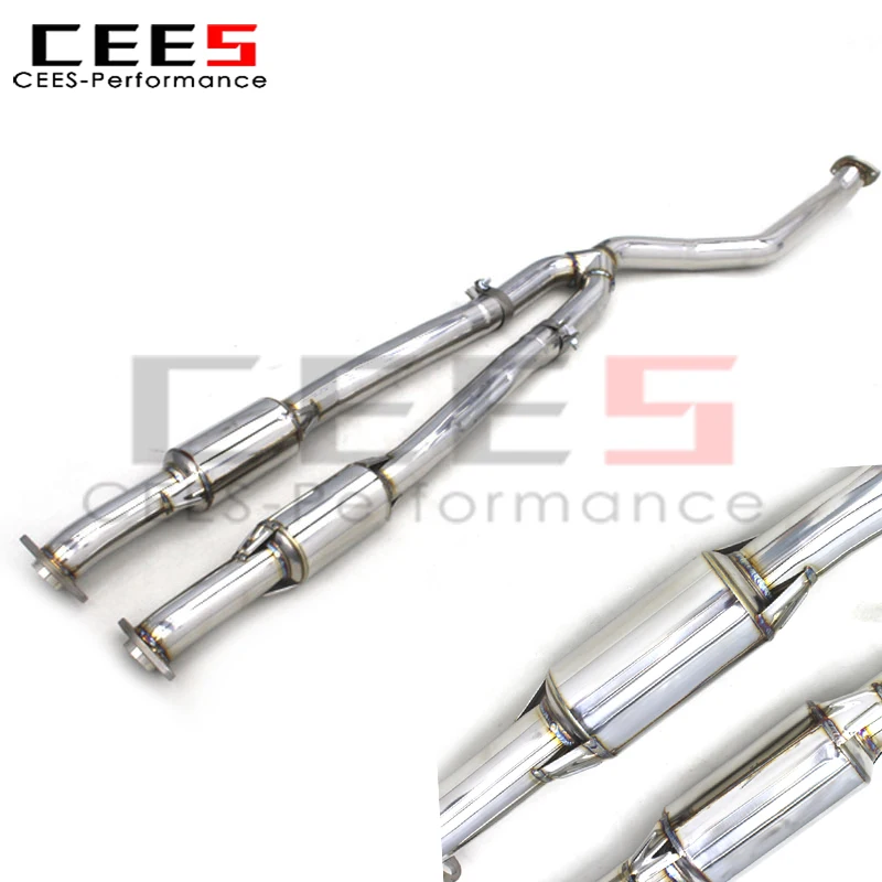 Sistema de escape de tubo medio cees para Lexus IS200T 2,0 T 2015-2021 tubos de escape de carreras de rendimiento de acero inoxidable automotriz