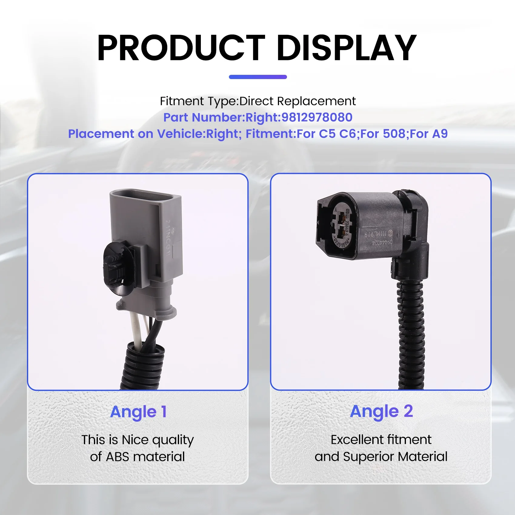 Sensor velocidad ABS rueda Citroen C5 C6 Peugeot 508 - imagen 3