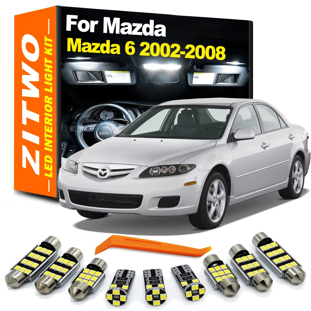 Kit 17 bombillas LED interior ZITWO – Mazda 6 GY GG 2002-2008