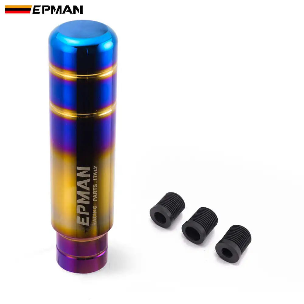 EPMAN Pomo de cambio JDM universal de aluminio azul y dorado - imagen 2