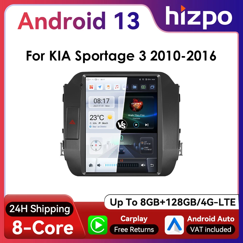Autorradio Android Hizpo 9,7″ con CarPlay para Kia Sportage III