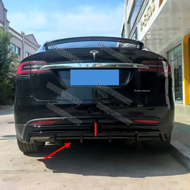 Difusor trasero con alerón para Tesla Model X 2017-2020 - imagen 5