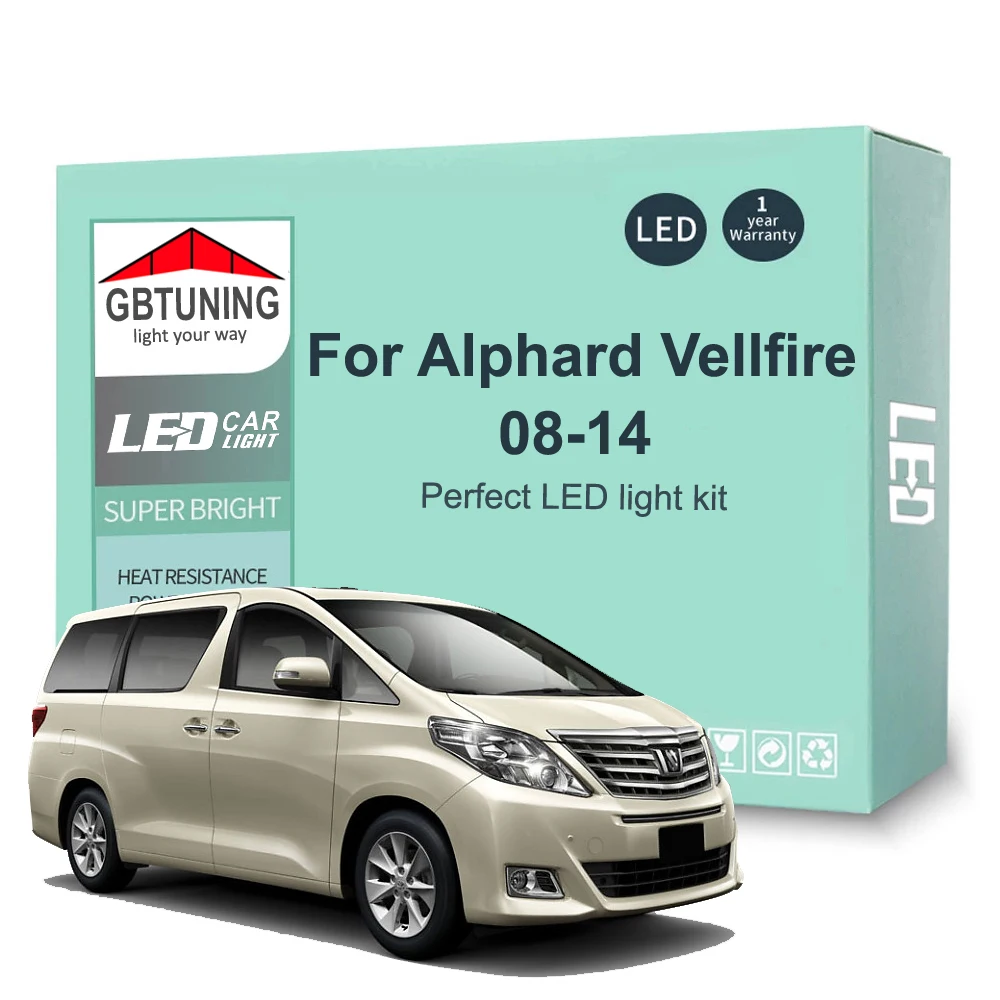 Kit bombillas LED interior Canbus 13 uds para Toyota Alphard y Vellfire