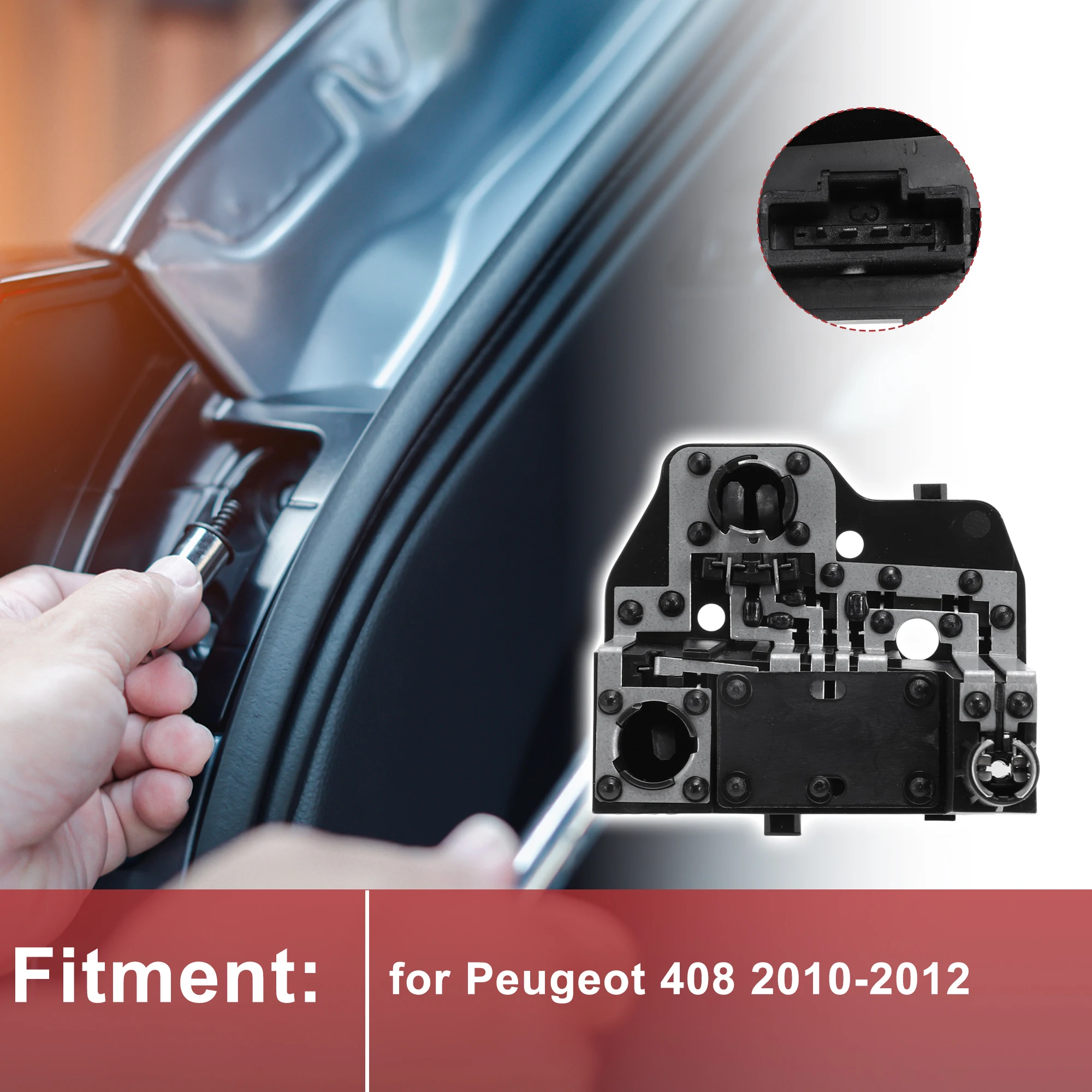 X Autohaux 1 pieza enchufe de luz trasera izquierda para Peugeot 408 2010-2012 conector de bombilla de lámpara