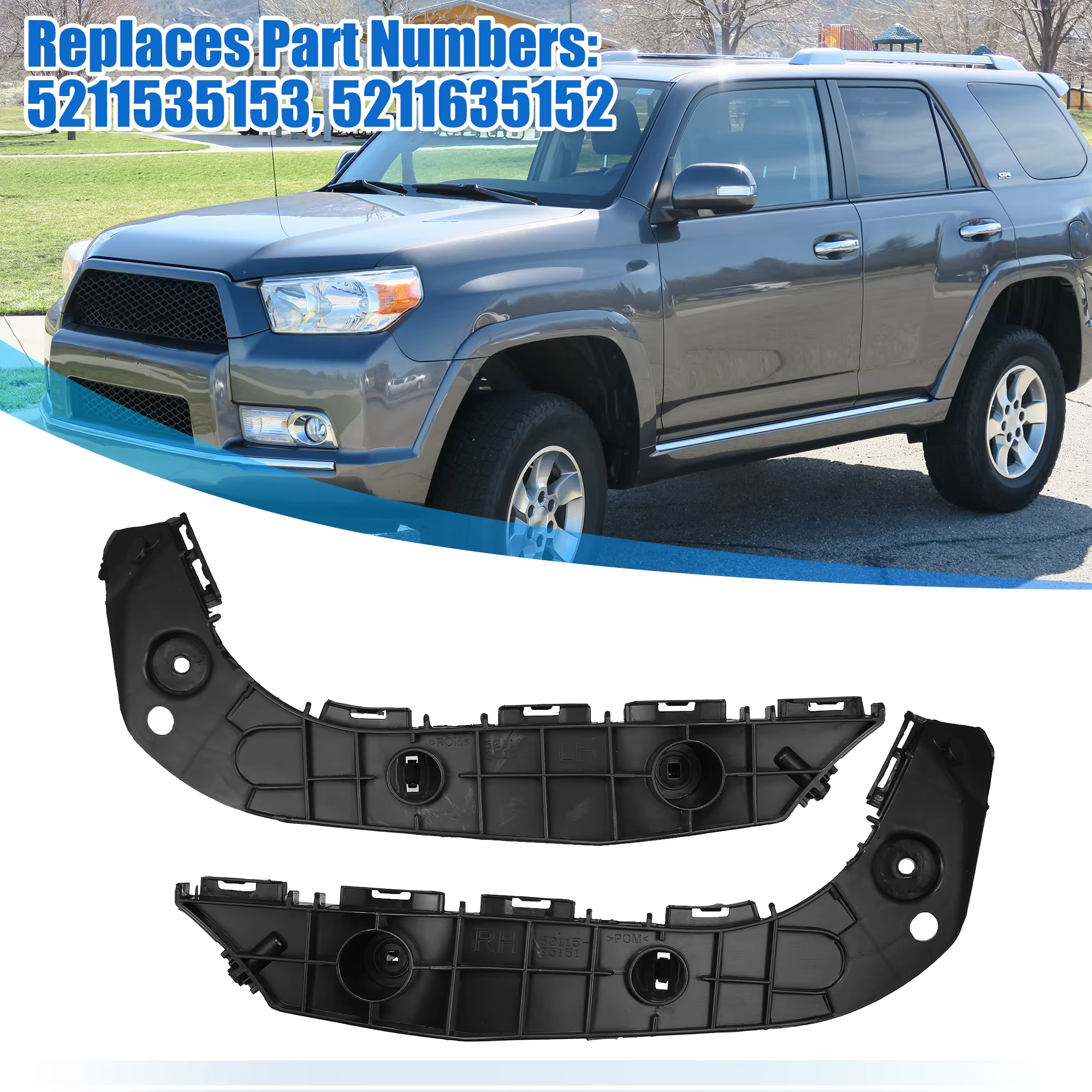 Soportes del parachoques delantero para Toyota 4Runner 2010-2022 - imagen 2