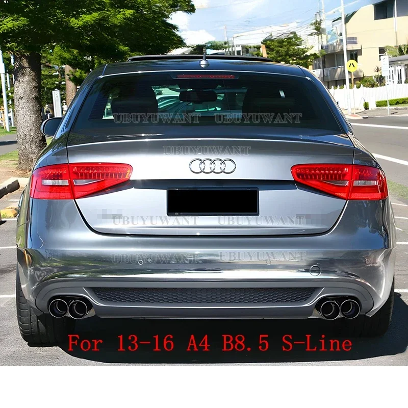 Parachoques trasero Audi A4 B8.5 S-Line con difusor y escape - imagen 2