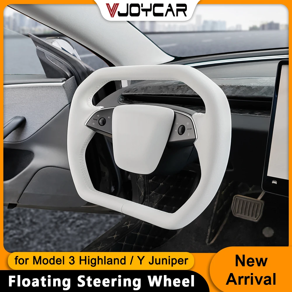 Volante yoke Vjoycar calefactable para Tesla Model 3 Highland y Model Y