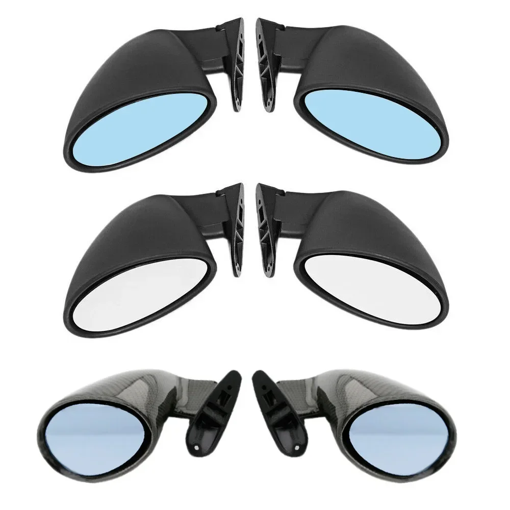 Retrovisor universal tipo racing de carbono negro mate - imagen 3