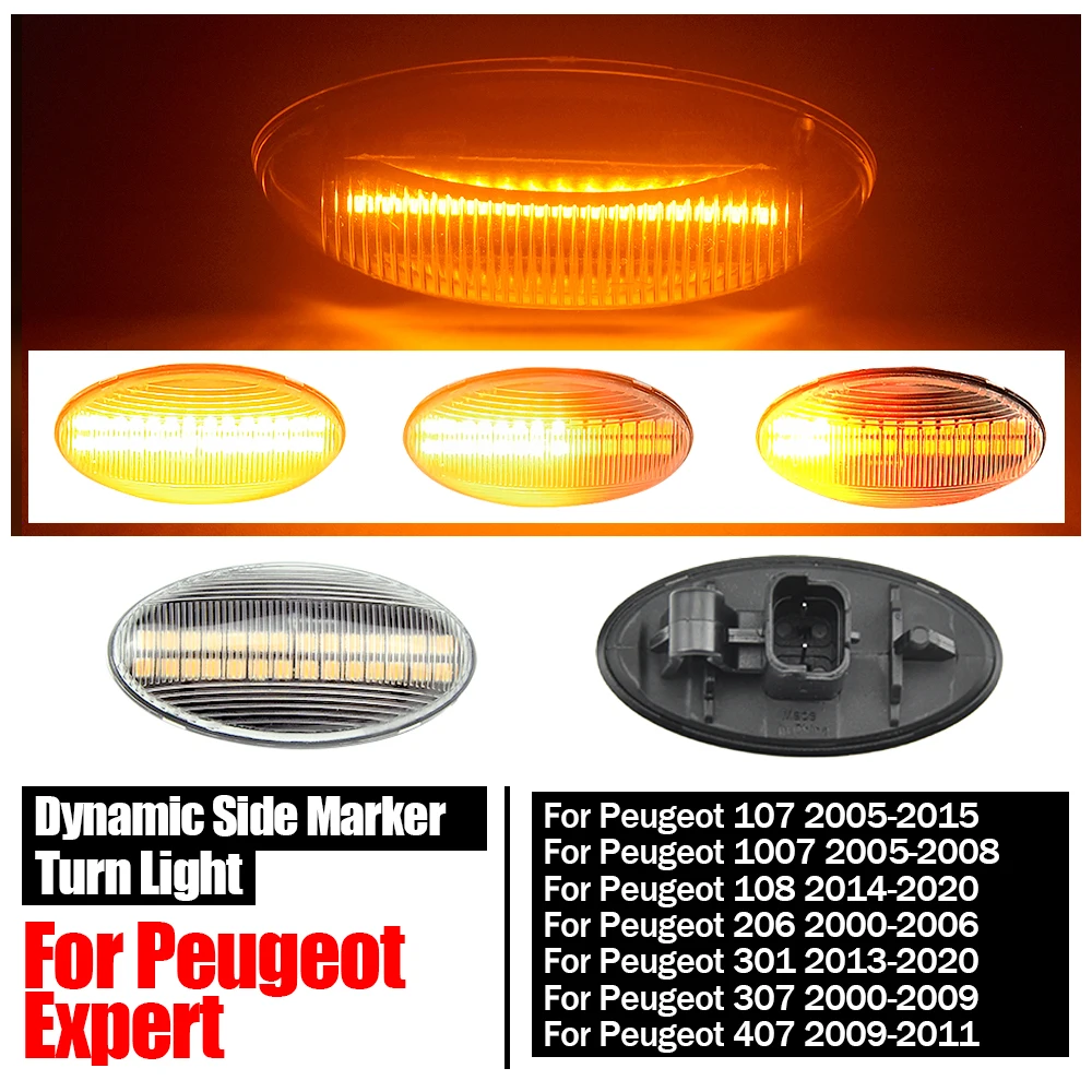 Intermitente lateral LED dinámico para Peugeot y Citroën