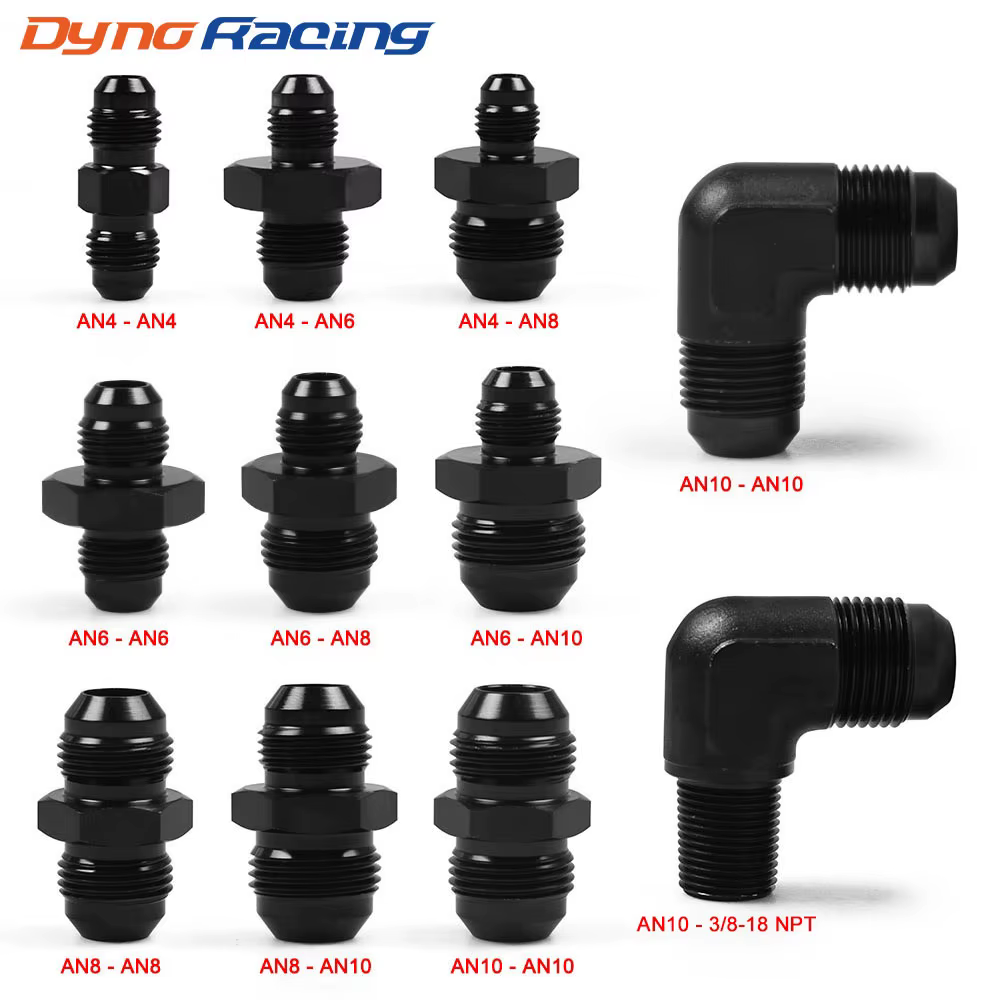 Racor reductor recto macho-macho AN4, AN6, AN8 y AN10
