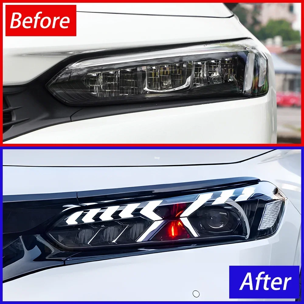Faros delteros LED Honda Civic XI generación con lente proyector dinámica (2022-2023) - imagen 2