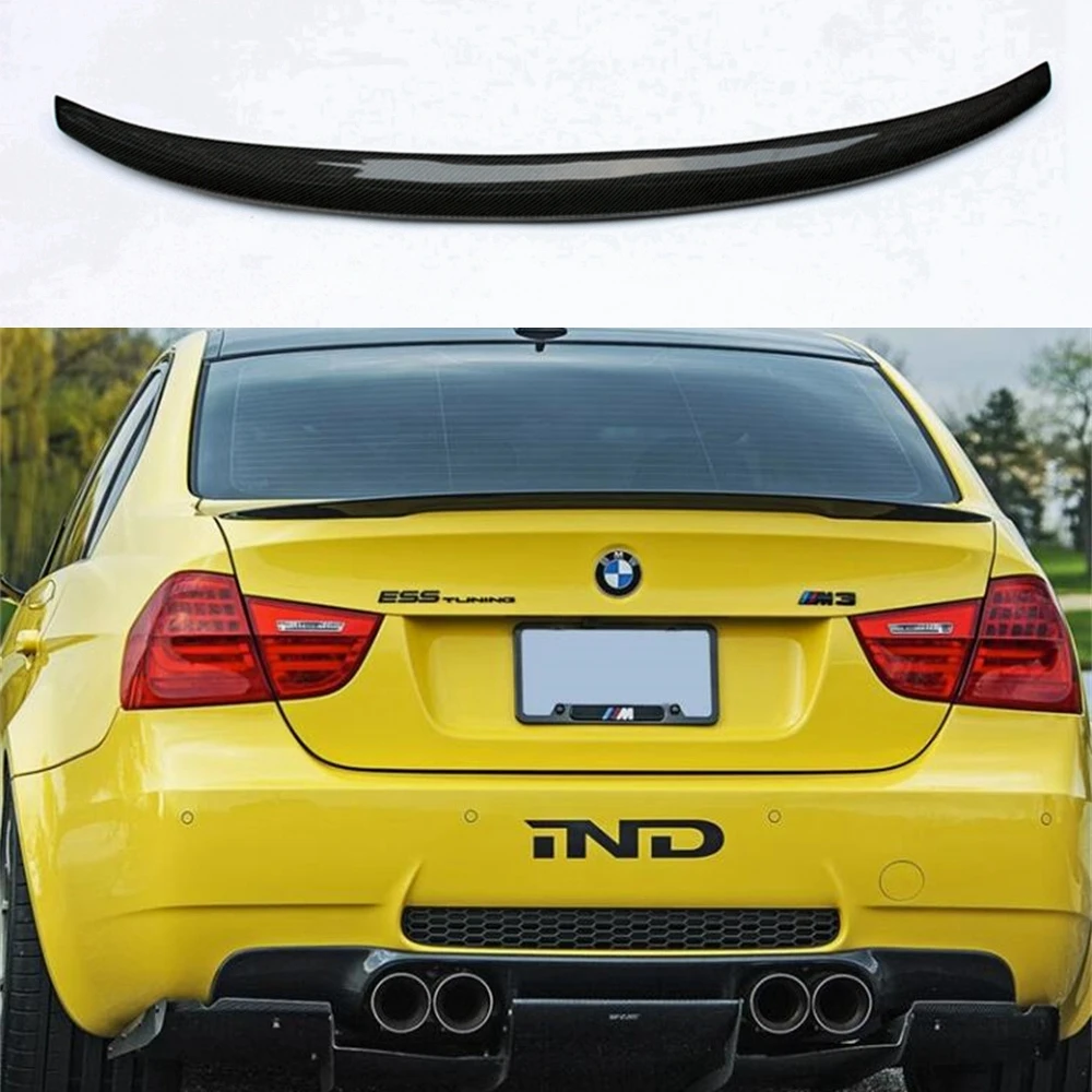 Alerón de maletero estilo P en fibra de carbono para BMW E90 sedán